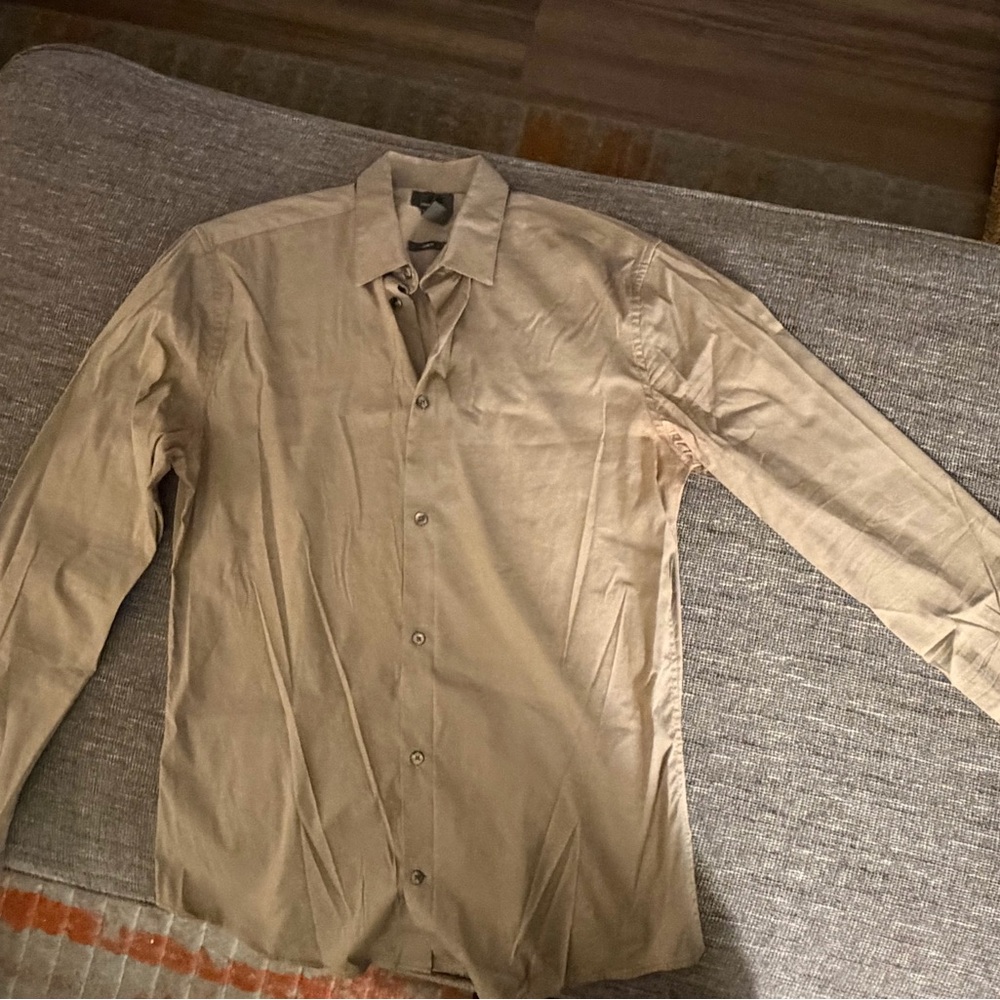 H&M Men's Beige Dress Shirt